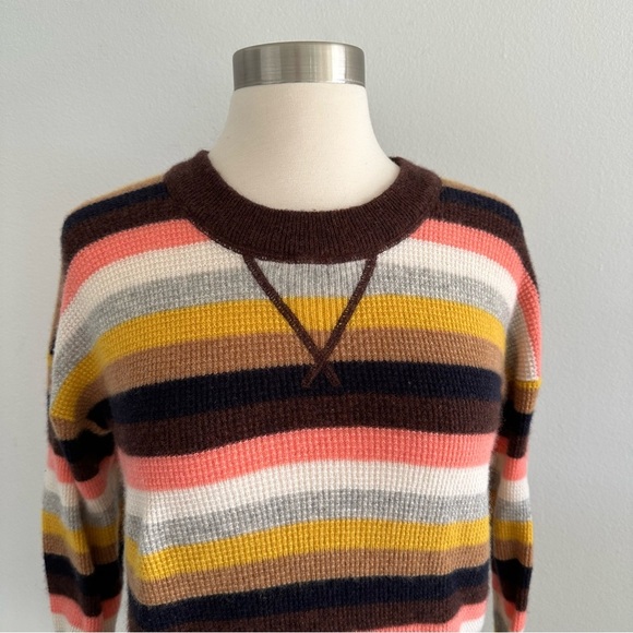 Madewell 100% Cashmere Sweater Reedham Stripe XS - Picture 6 of 10